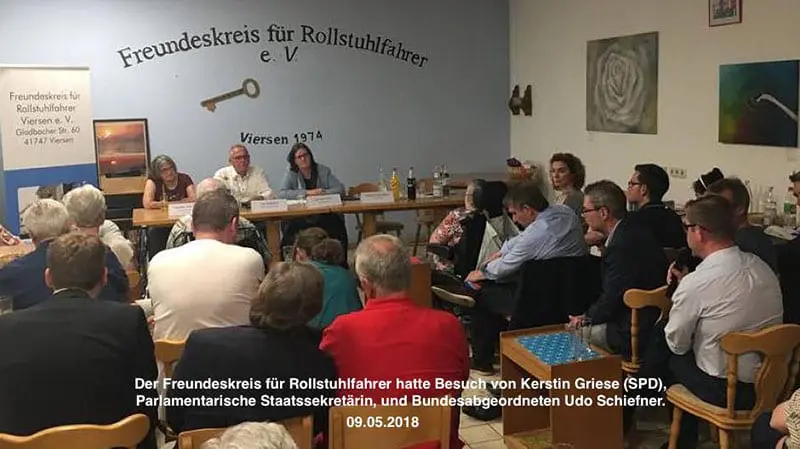 Bild: 09.05.2018: Der Freundeskreis für Rollstuhlfahrer hatte Besuch von Kerstin Griese (SPD), Parlamentarische Staatssekretärin und dem Bundestagsabgeordneten Udo Schiefner. 09.05.2018: Der Freundeskreis für Rollstuhlfahrer hatte Besuch von Kerstin Griese (SPD), Parlamentarische Staatssekretärin und dem Bundestagsabgeordneten Udo Schiefner.