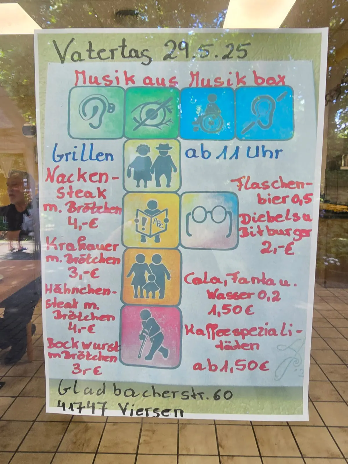 Plakat des Grillfests am Vatertag